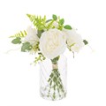 Faux Rose & Foliage in Lattice Vase alternative image