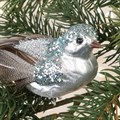 Set of 3 Metallic Bird Clips Silver alternative image
