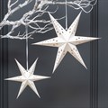 Set of 3 Small 3D Paper Stars White alternative image