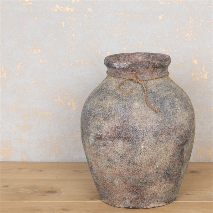 Mia Aged Stone Vase 38cm