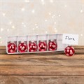 6 Snowflake Glass Place Holders