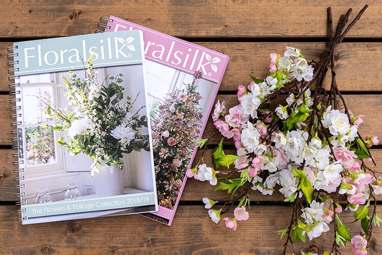 floralsilk catalogue with artificial blossom bunch