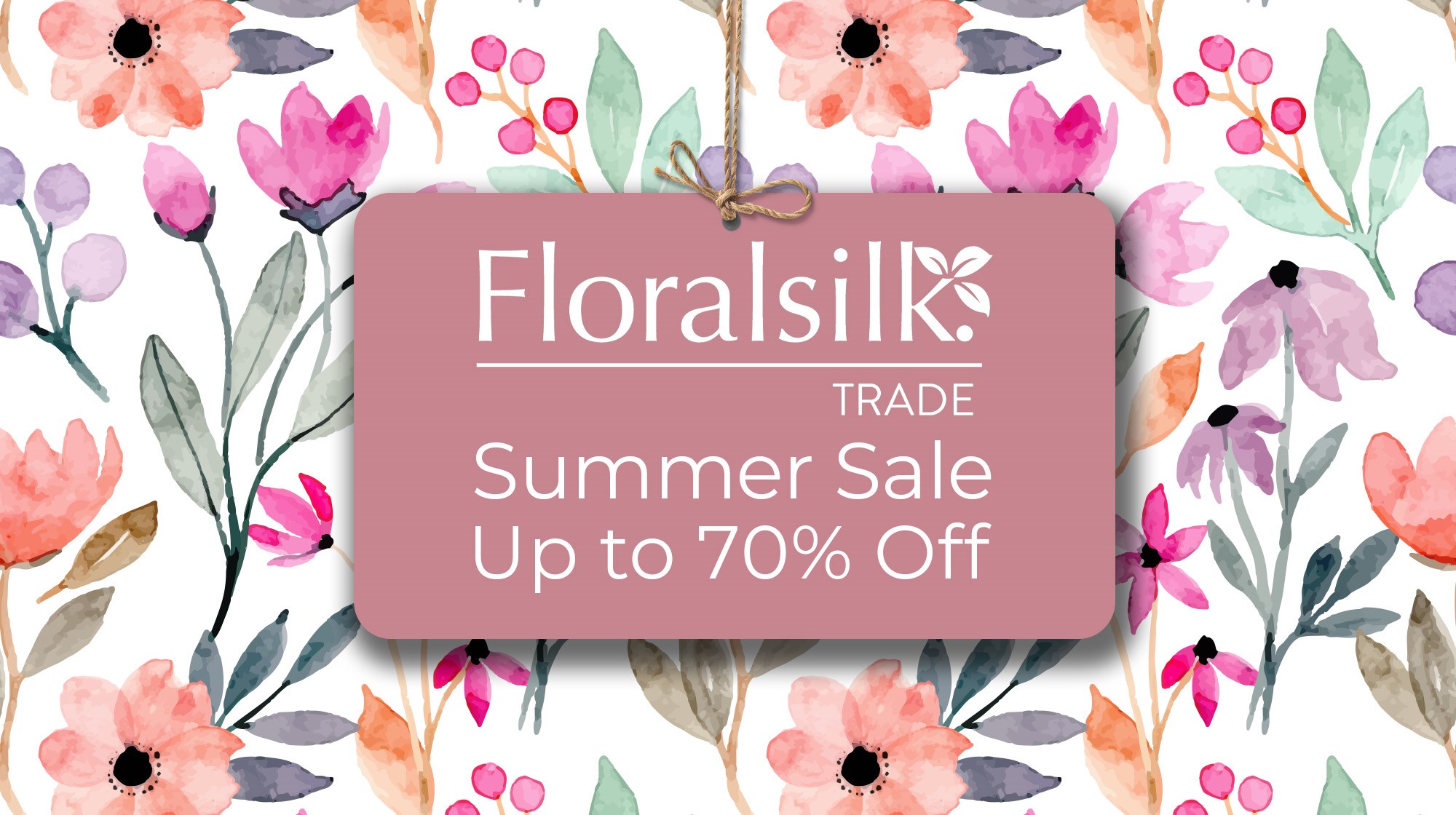 Wholesale artificial flower sale now on - banner.
