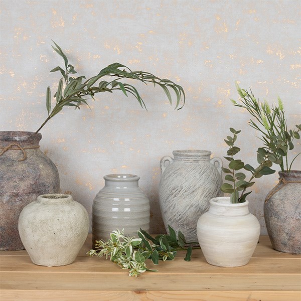 eucalyptus stems in vases 