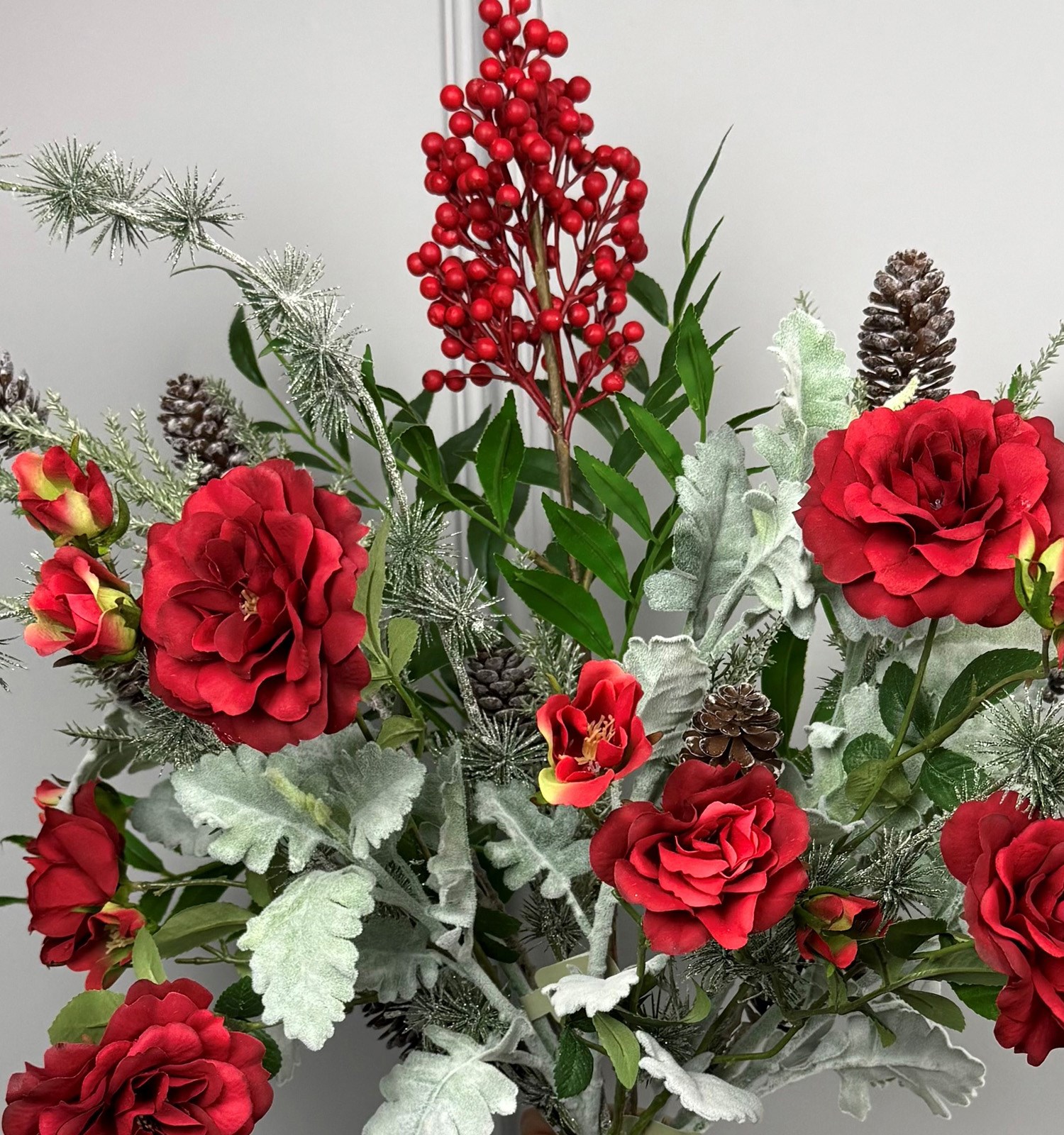 Faux Christmas and Winter Bouquets