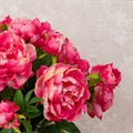 Faux Peony Spray Coral Pink alternative image
