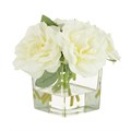 Faux Roses in Cube Vase alternative image