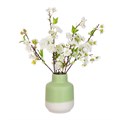 Faux Blossom in Green & White Vase alternative image