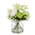 Faux Ranunculus & Gyp in Vase alternative image