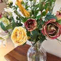 Faux Ranunculus & Rose in Vase alternative image