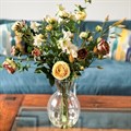 Faux Ranunculus & Rose in Vase alternative image