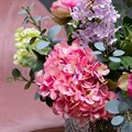Faux Hydrangea & Peony in Vase alternative image