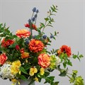 Faux Rose, Lilac & Marigold in Vase alternative image