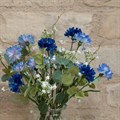 Faux Cornflower & Foliage in Vase alternative image