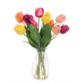 Faux Mixed Tulips in Ribbed Vase alternative image