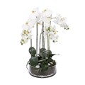 Large Faux Orchid in Glass Bowl alternative image