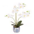 Faux Orchid in Porcelain Pot alternative image