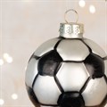 Set of 3 Football Glass Tree Decorations alternative image