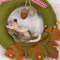 Felt Autumn Hedgehog Wreath alternative image