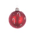 Set of 3 Candy Cane Glass Baubles alternative image
