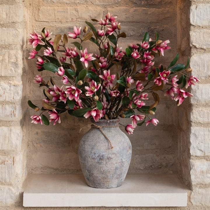 Faux Pearl Magnolia Dark Pink