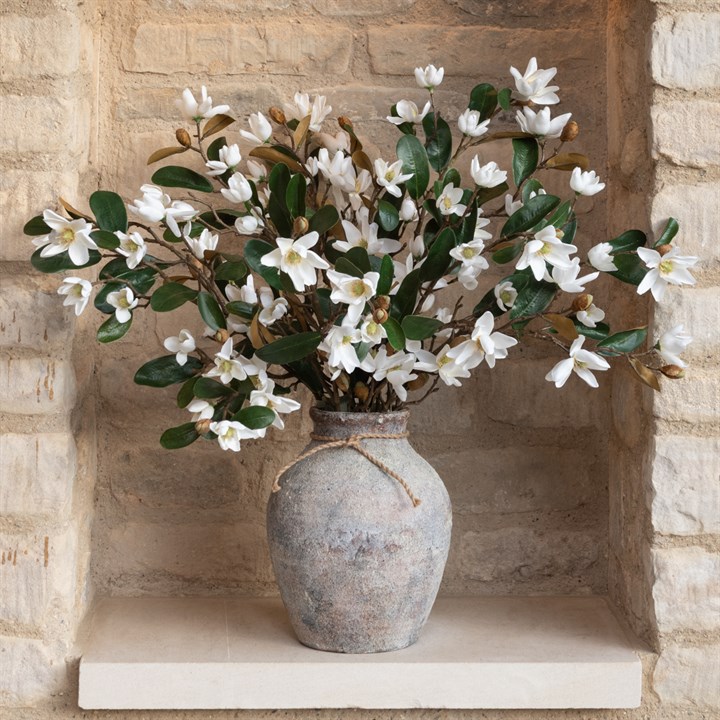 Faux Pearl Magnolia White