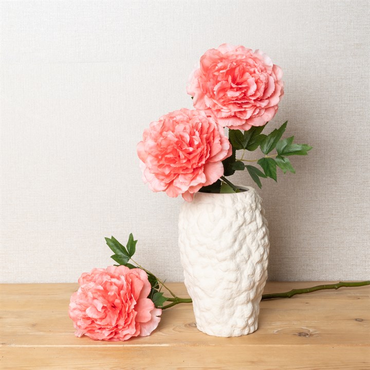 Faux Blush Peony Coral