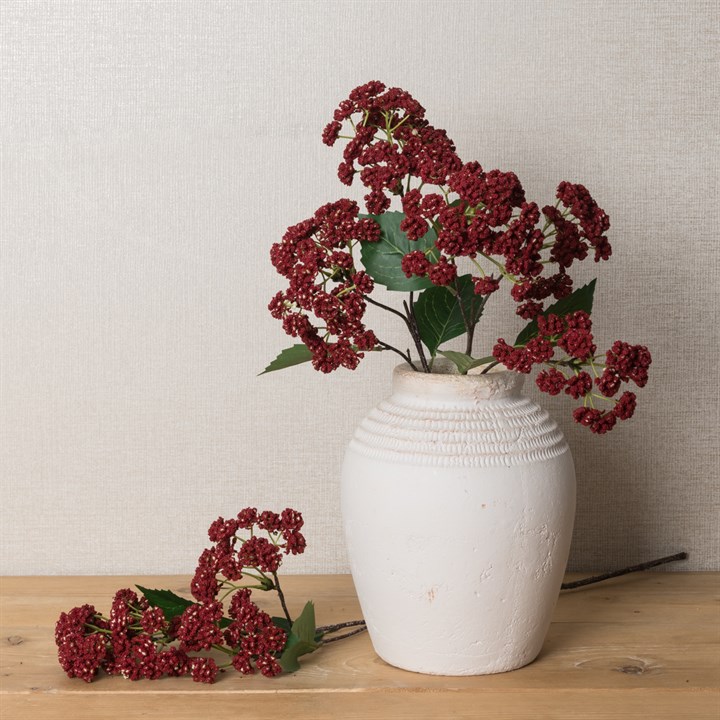 Faux Rice Flower Burgundy