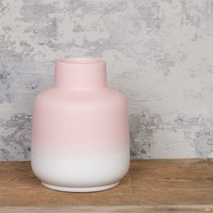 Two-Tone Ceramic Vase Pink