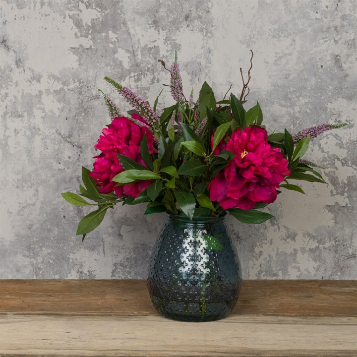 Faux Peony Mix in Recycled Vase