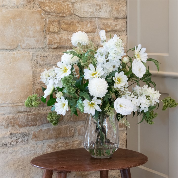 Hydrangea, Daisy & Skimmia Arrangement