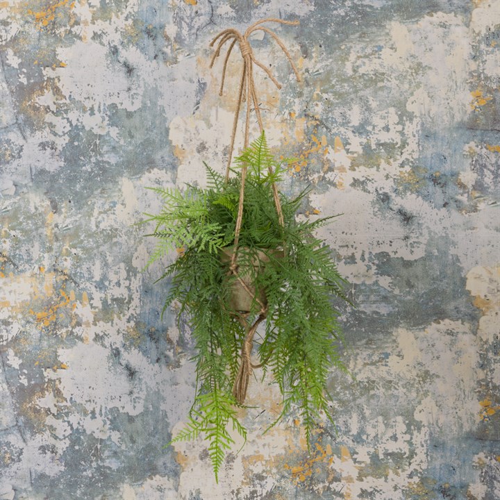 Hanging Potted Faux Fern