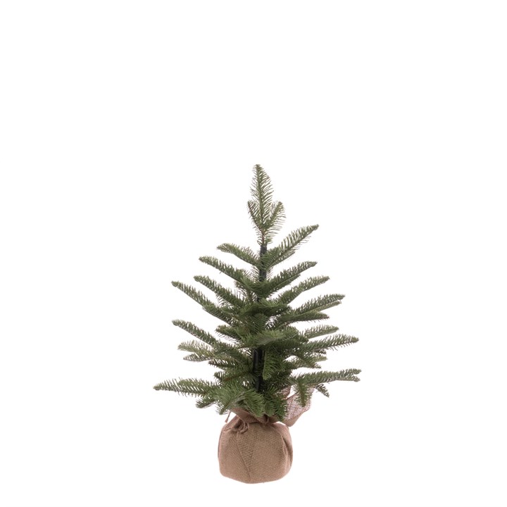 Faux Pine Tree in Burlap 50cm