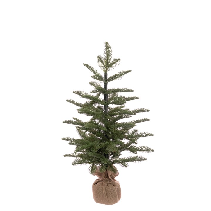 Faux Pine Tree in Burlap 66cm
