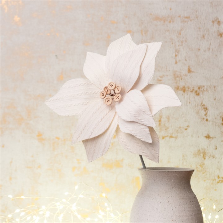 Knitted Poinsettia Stem Cream