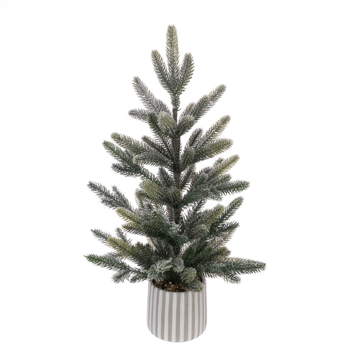 Snowy Faux Pine Tree in Pot