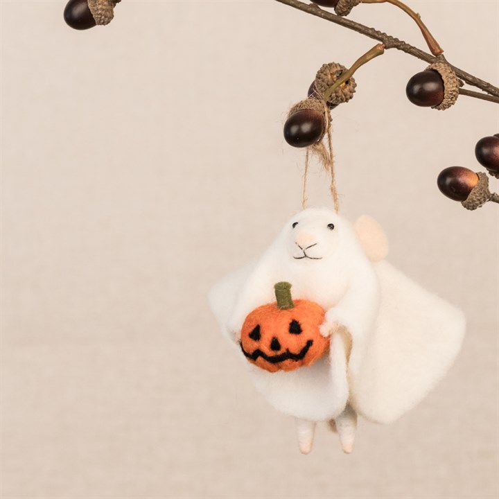 Felt Mouse Ghost Hanging Decoration