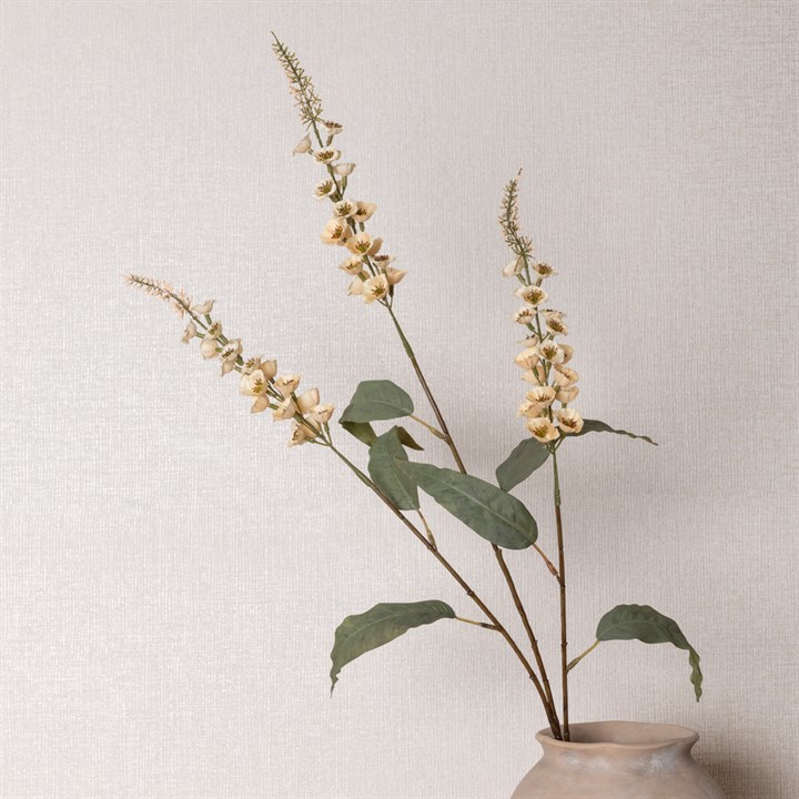 Faux Autumn Foxglove Stem, Ivory