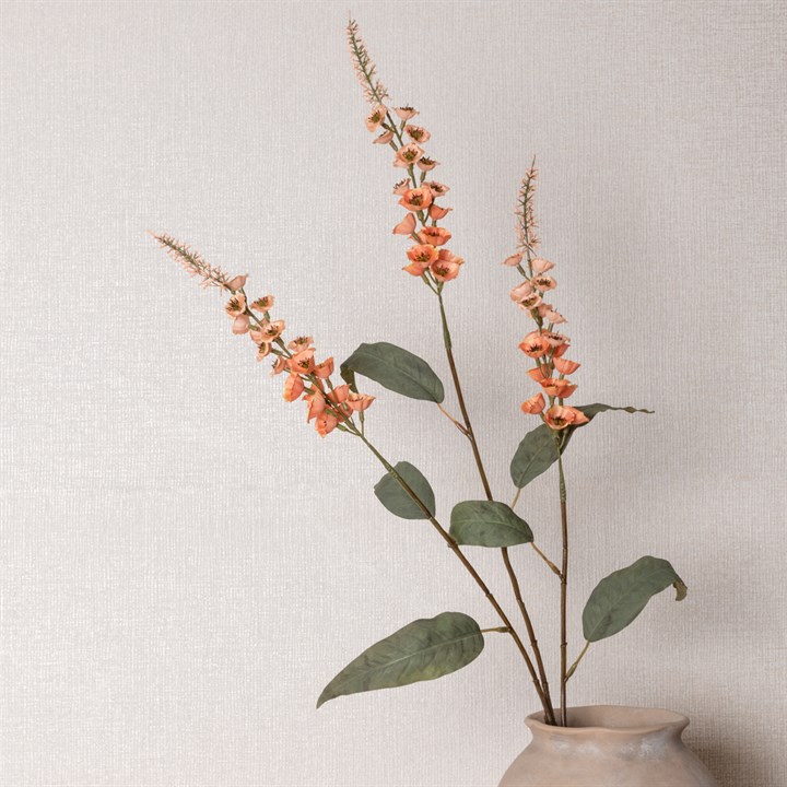Faux Autumn Foxglove Stem, Antique Peach