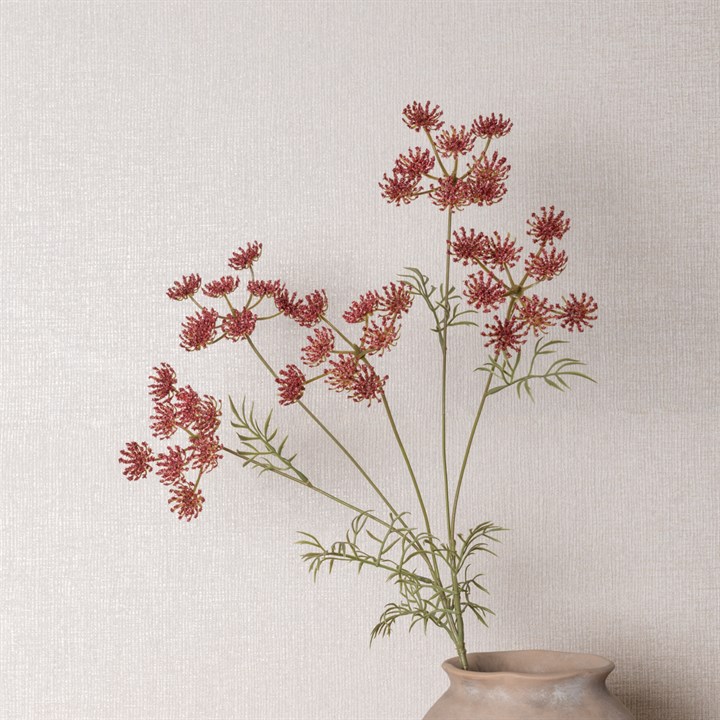 Faux Autumn Queen Anne's Lace, Burgundy