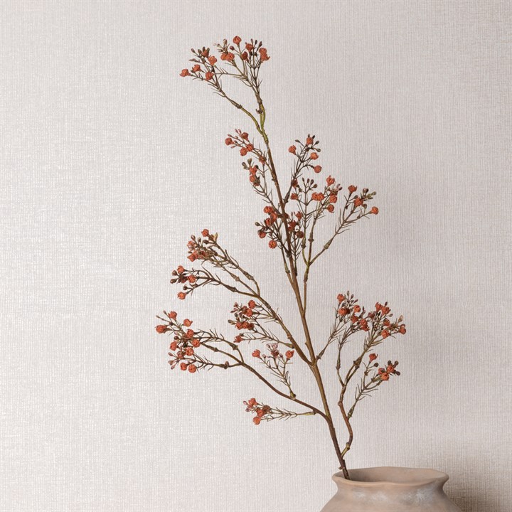 Faux Autumn Gypsophila, Burnt Orange
