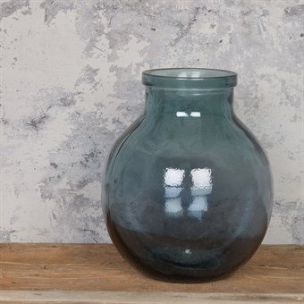 Recycled Bubble Vase Blue 25cm