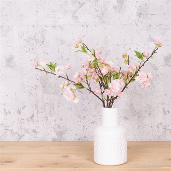 Faux Blossom in Ceramic Vase