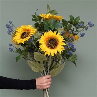 Faux Sunflower & Thistle Bouquet