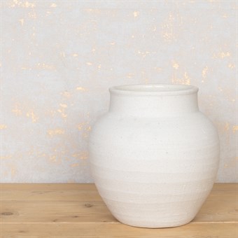 Zen Lge White Ceramic Vase 31cm