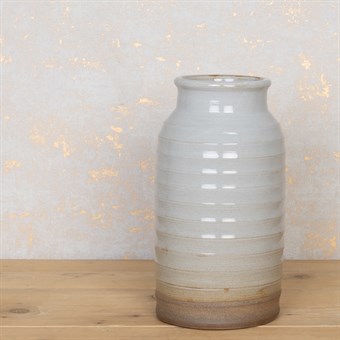 Eva Glazed Pottery Vase Slim 34cm