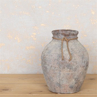 Mia Aged Stone Vase 28cm