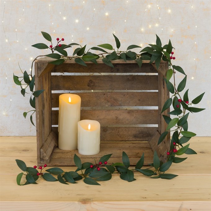 Faux Smilax Berry Garland