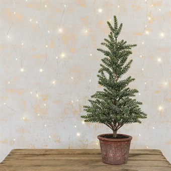 Faux Mini Christmas Tree in Pot
