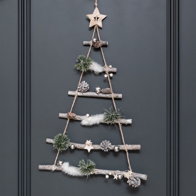 Scandi Christmas Tree Hanging Wall Decoration